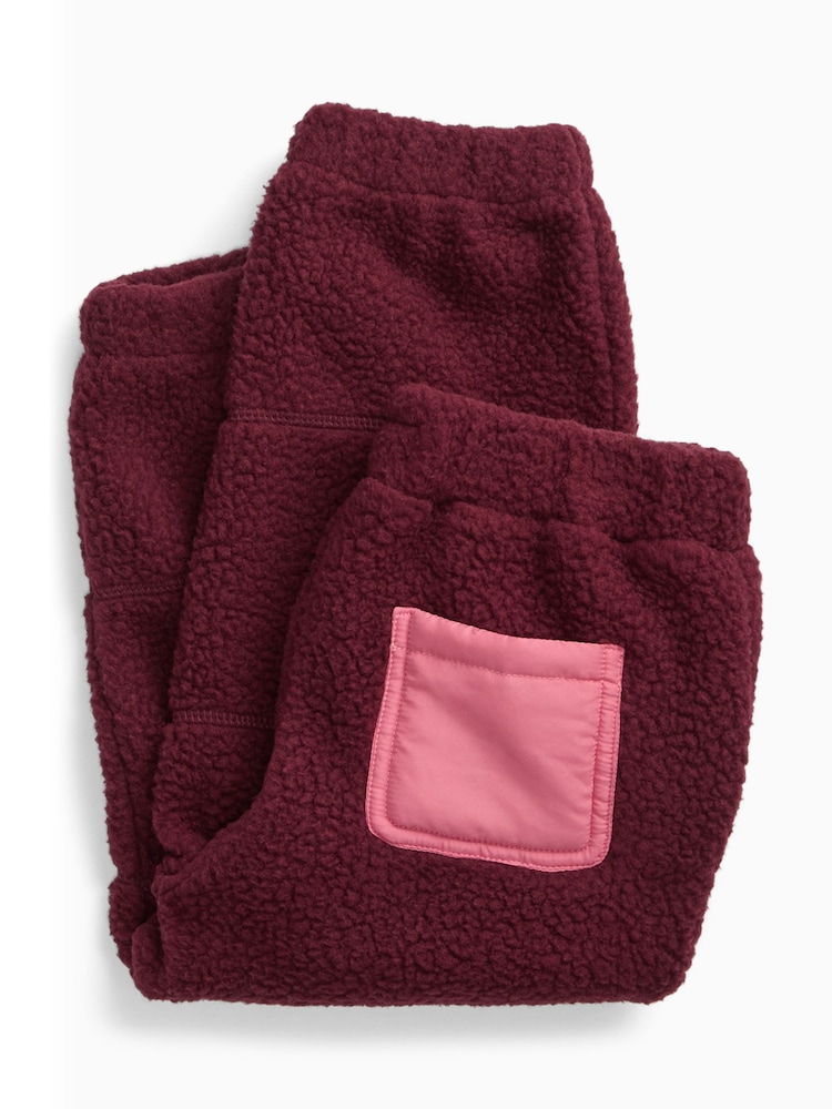 Rot - KIDLY by MORI Soft Sherpa Fleece Joggers - Bild 3 von 3 Rot - KIDLY by MORI Soft Sherpa Fleece Joggers - Bild 3 von 3