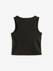 Black Boxy Rib Vest (3-16yrs) - Image 4 of 5