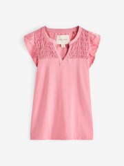 Laura Ashley Green/Pink Mosedale Posy Print 100% Cotton Blend Top And Trouser Pyjamas - Image 8 of 9