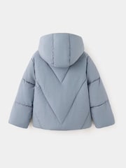 Mango Blue Hooded Padded Puffer Coat - Image 2 of 6