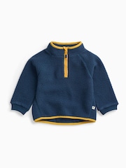 Blau - KIDLY by MORI Teal Soft Sherpa Fleece Jumper - Bild 3 von 3
