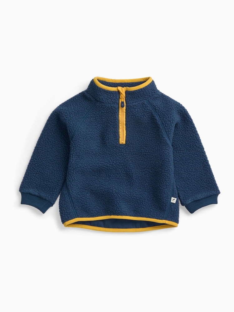 Blau - KIDLY by MORI Teal Soft Sherpa Fleece Jumper - Bild 3 von 3 Blau - KIDLY by MORI Teal Soft Sherpa Fleece Jumper - Bild 3 von 3