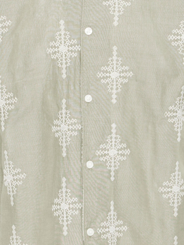 Casual Friday Green CFLeopold Camp Collar Print Shirt - Image 8 of 8 Casual Friday Green CFLeopold Camp Collar Print Shirt - Image 8 of 8
