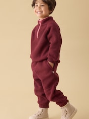 Rot - KIDLY by MORI Teal Soft Sherpa Fleece Jumper - Bild 1 von 3