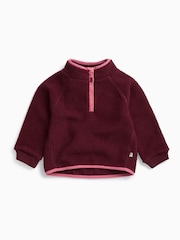 Rot - KIDLY by MORI Teal Soft Sherpa Fleece Jumper - Bild 3 von 3