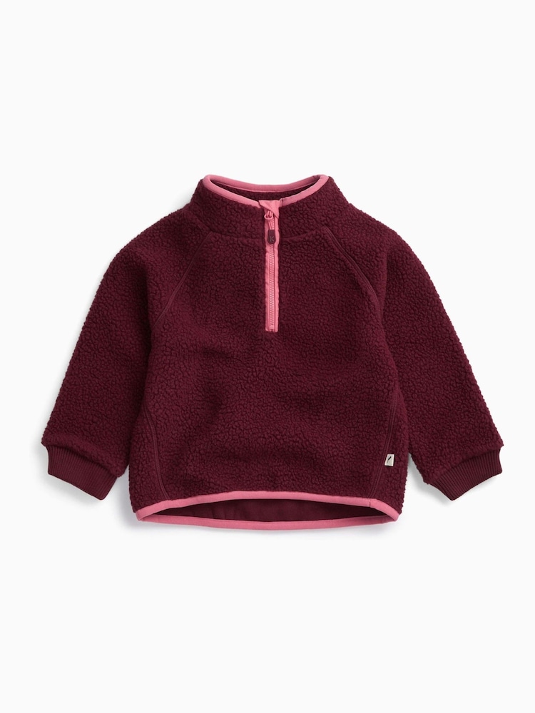 Rot - KIDLY by MORI Teal Soft Sherpa Fleece Jumper - Bild 3 von 3