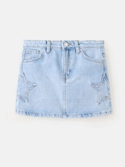 Mango Blue Star Detail Mini Skirt - Image 1 of 4
