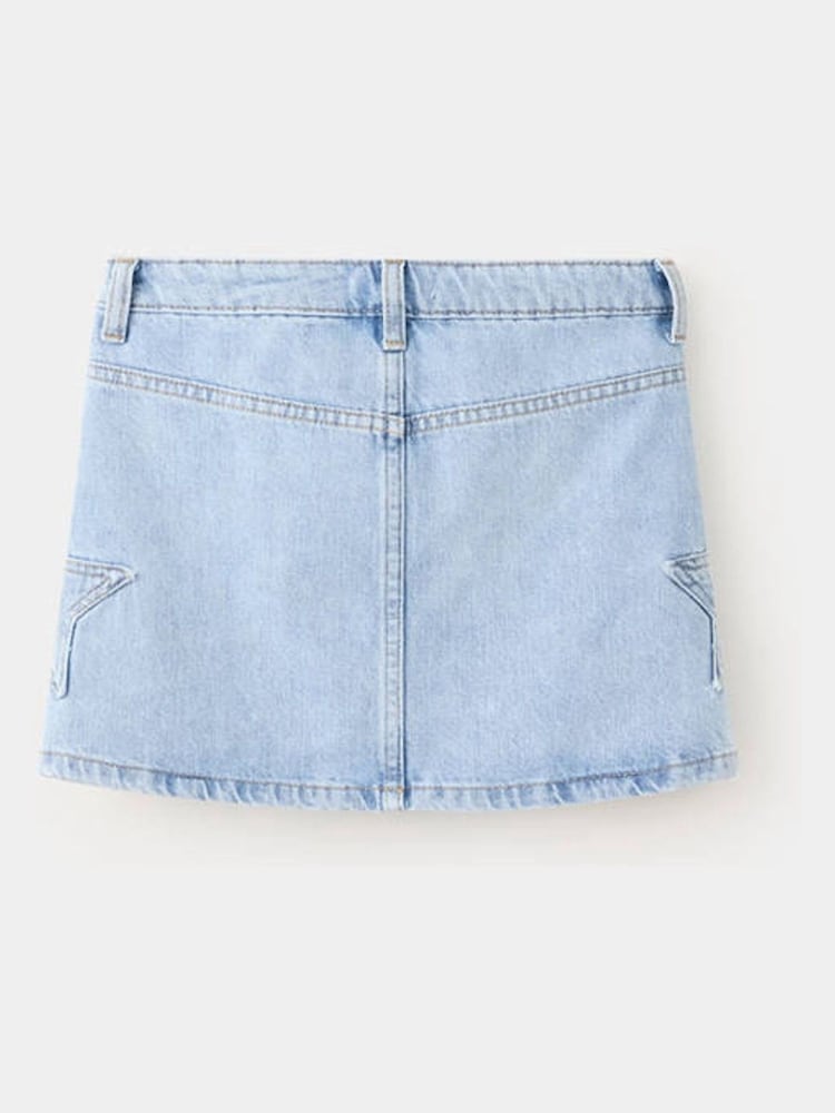 Mango Blue Star Detail Mini Skirt - Image 2 of 4
