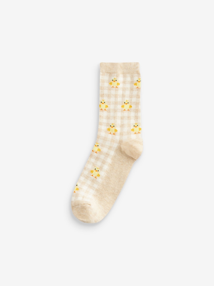 Pastel Spring Animal Print Ankle Socks 5 Pack - Image 6 of 6