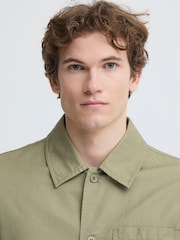 Casual Friday Green Linds Long Sleeve Linen Blend Jacket - Image 4 of 5