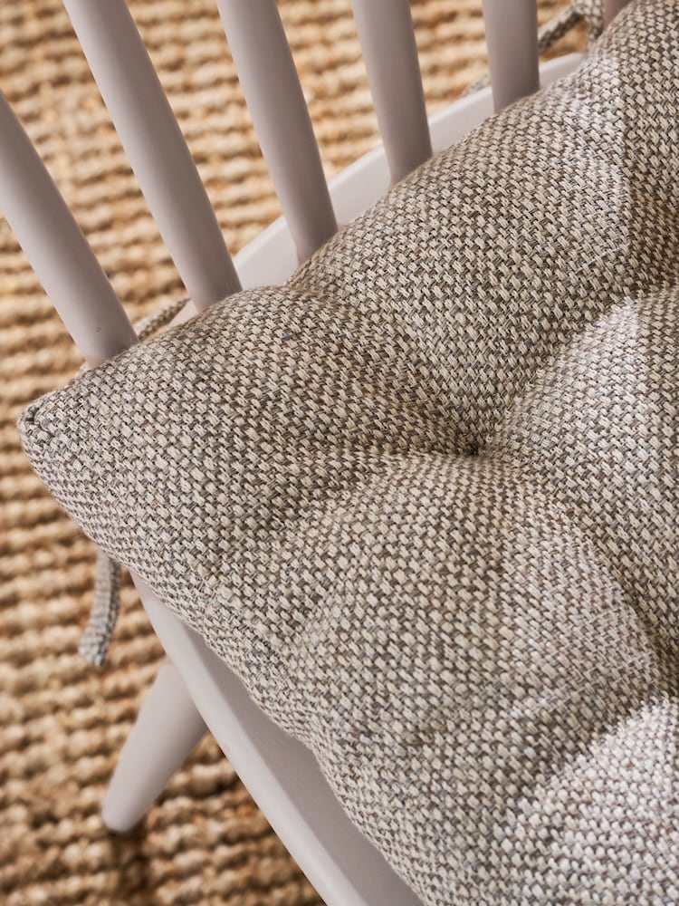 Mid Natural Chunky Weave Seat Pad - Image 2 of 3 Mid Natural Chunky Weave Seat Pad - Image 2 of 3