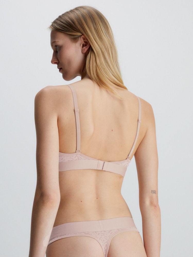 Calvin Klein Wood Intrinsic Lace Triangle Bra - Image 2 of 4 Calvin Klein Wood Intrinsic Lace Triangle Bra - Image 2 of 4