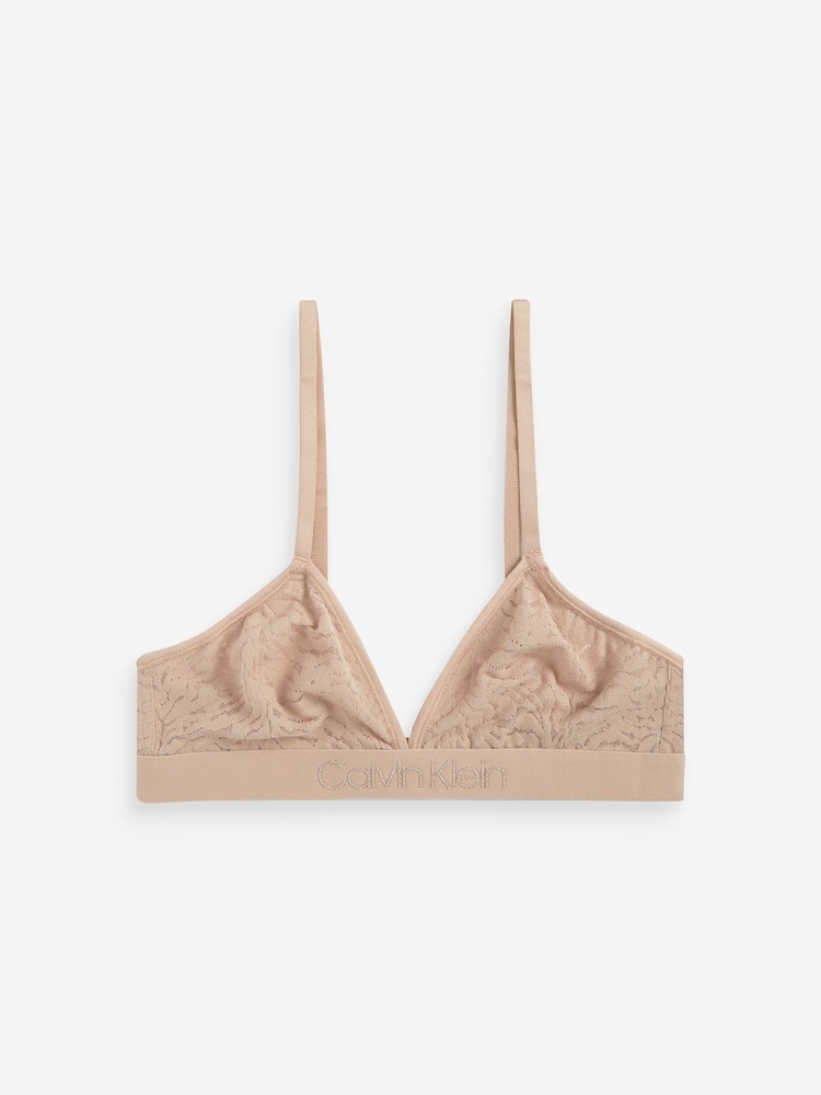 Calvin Klein Wood Intrinsic Lace Triangle Bra - Image 4 of 4