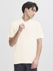 Casual Friday White Karl Short Sleeve Knitted Polo Shirt - Image 1 of 8