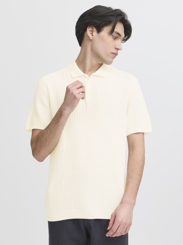 Casual Friday White Karl Short Sleeve Knitted Polo Shirt - Image 1 of 8