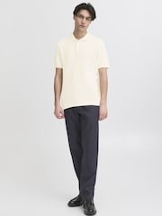 Casual Friday White Karl Short Sleeve Knitted Polo Shirt - Image 3 of 8