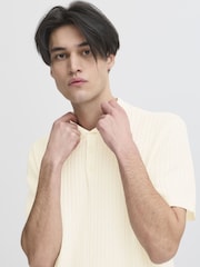 Casual Friday White Karl Short Sleeve Knitted Polo Shirt - Image 4 of 8