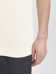 Casual Friday White Karl Short Sleeve Knitted Polo Shirt - Image 5 of 8