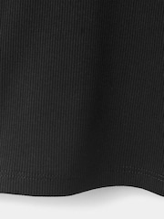 Mango Black Ribbed Flared Leggings - Image 4 of 4