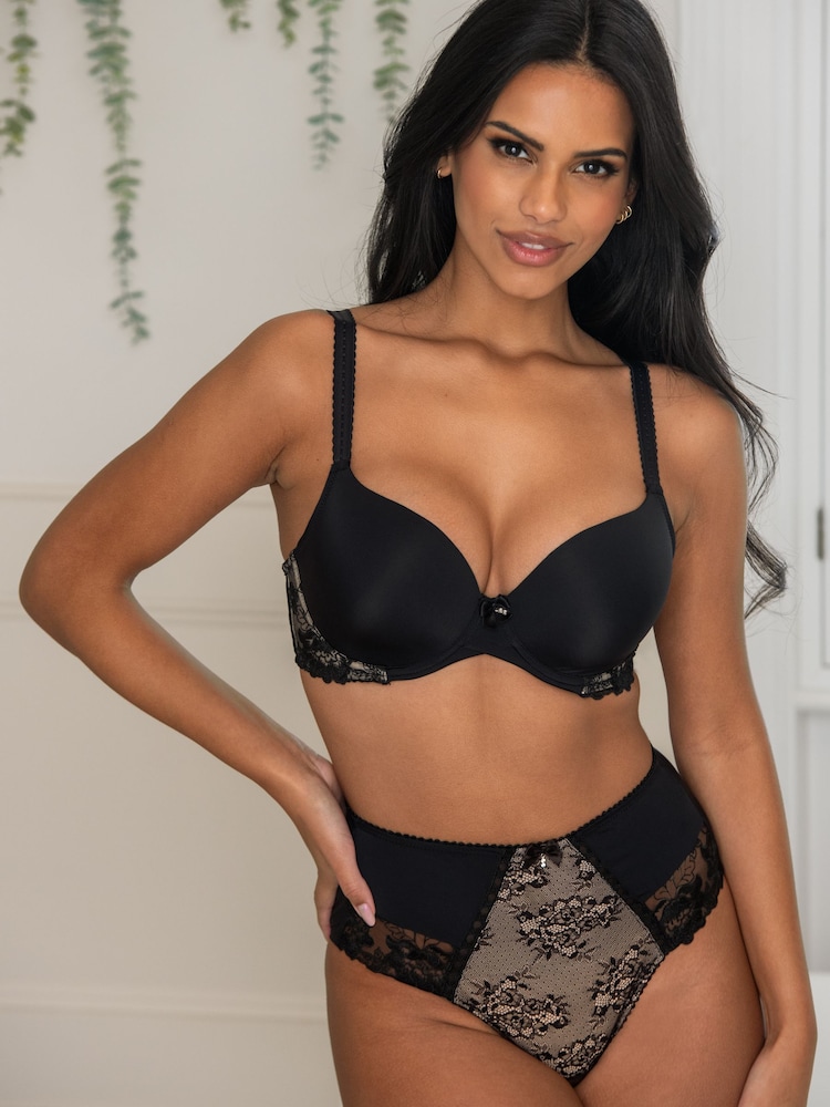 Pour Moi Black Sofia Padded T-Shirt Bra - Image 1 of 4 Pour Moi Black Sofia Padded T-Shirt Bra - Image 1 of 4