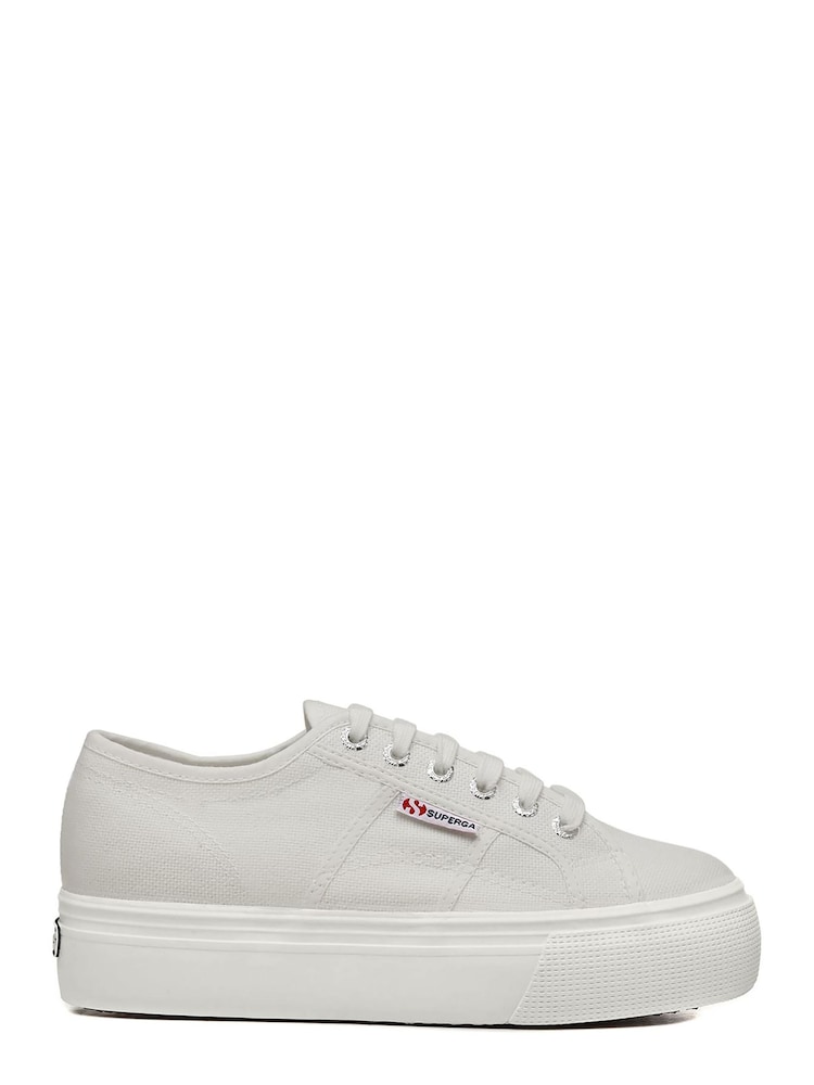 Superga Grey green 2790-Cotw Linea Up And Down Trainers - Image 1 of 5