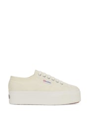 Superga Grey green 2790-Cotw Linea Up And Down Trainers - Image 1 of 5