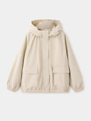 Mango Grey Hooded Raincoat - Image 1 of 4