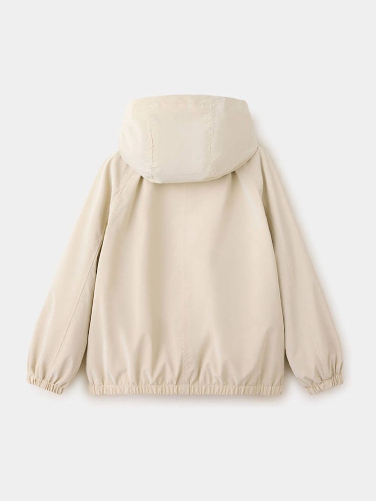Mango Grey Hooded Raincoat - Image 2 of 4 Mango Grey Hooded Raincoat - Image 2 of 4