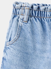 Mango Blue Elasticated Waist Wide Leg Jeans - Image 4 of 4