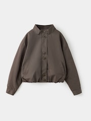 Mango Brown Funnel Neck Bomber Jacket - Image 1 of 4