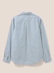 White Stuff Blue Geo Abstract Printed Shirt - Image 6 of 6
