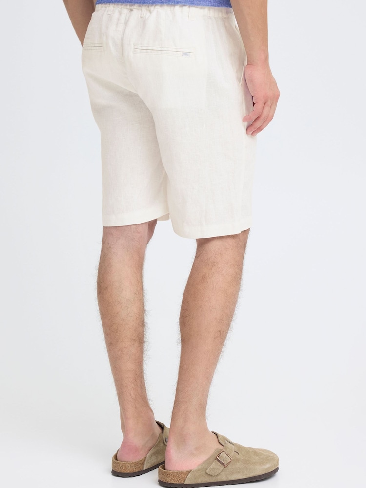 Casual Friday White Pandrup Linen Shorts - Image 2 of 4