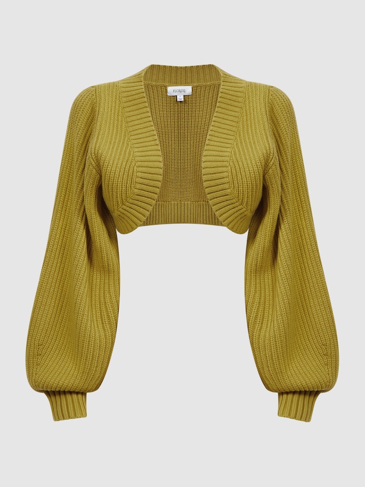 Florere Knitted Blouson Sleeve Shrug - Image 2 of 5