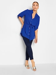 M&Co Cobalt Blue Tab Sleeve Detail Blouse - Image 2 of 4