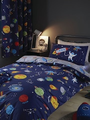Catherine Lansfield Blue Lost In Space Reversible Duvet Cover Set - Image 1 of 4
