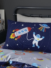 Catherine Lansfield Blue Lost In Space Reversible Duvet Cover Set - Image 3 of 4