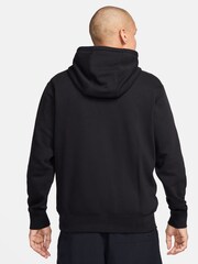 Nike Black Club Fleece French Terry Pullover Hoodie - Image 2 of 7