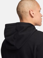 Nike Black Club Fleece French Terry Pullover Hoodie - Image 7 of 7