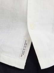 Casual Friday White Camp Collar Sauby Linen Shirt - Image 4 of 5