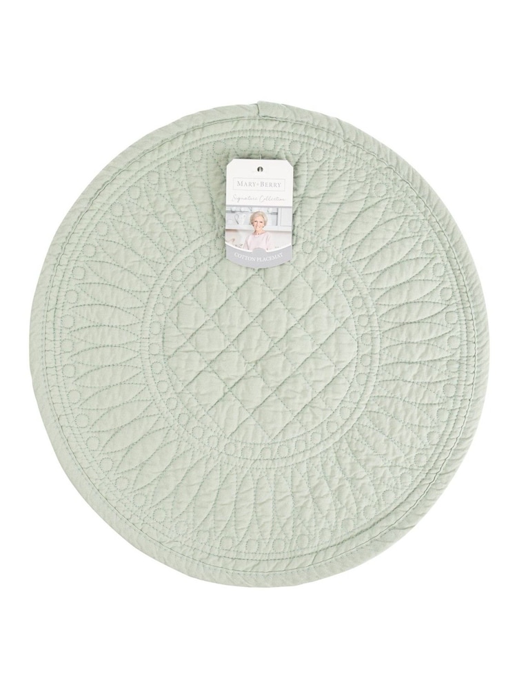Mary Berry Green Signature Cotton Pistachio 100% Cotton Placemat - Image 4 of 4