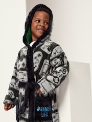Harry Bear Black Football Dressing Gown - Image 4 of 4