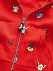 Red Marvel Avengers All Over Print Zip Through 100% Cotton Top (9mths-8yrs) - Image 8 of 8