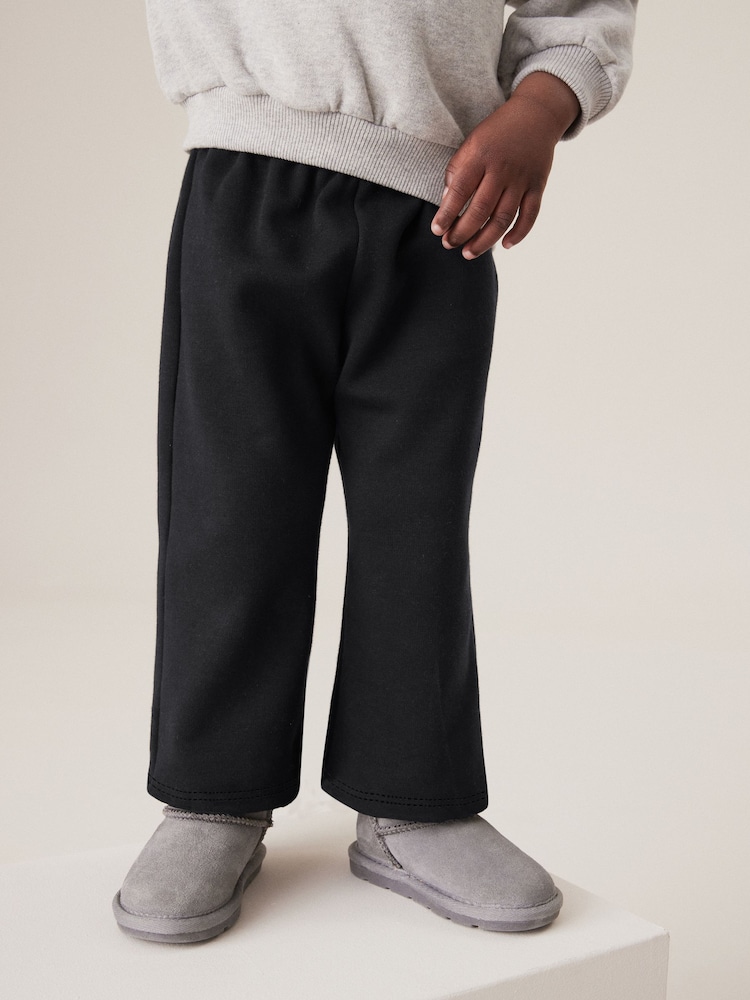 Black Cosy Fleece Lined Wide Trousers (3mths-7yrs) - Image 1 of 4