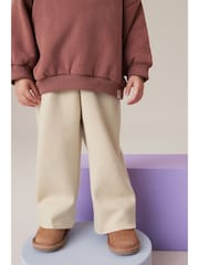Cream Cosy Fleece Lined Wide Trousers (3mths-7yrs) - Image 1 of 7