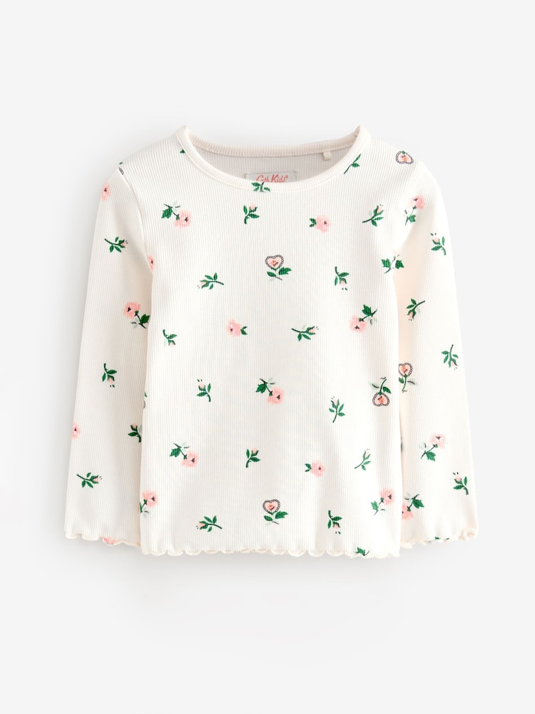 Floral rose - Cath Kidston Long Sleeve Ribbed T-Shirts 3 Pack (3mths-7yrs) - Image 12 of 15
