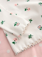 Floral rose - Cath Kidston Long Sleeve Ribbed T-Shirts 3 Pack (3mths-7yrs) - Image 15 de 15