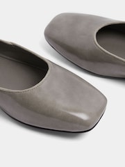 Yours Curve Grey Dipped Top Line Ballet Pumps - Image 5 of 5