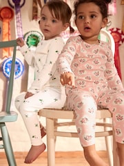 Pink geblümt - Cath Kidston – gerippte Leggings im 3er-Pack (3M.–7J.) - Image 2 of 8