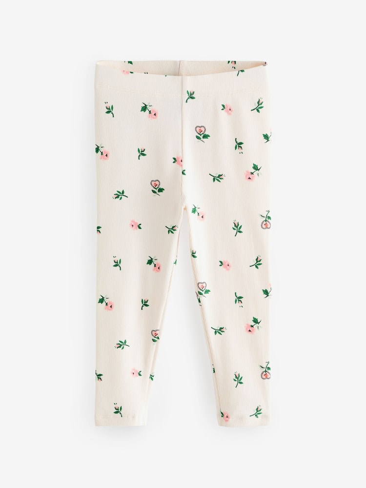Pink geblümt - Cath Kidston – gerippte Leggings im 3er-Pack (3M.–7J.) - Image 8 of 8