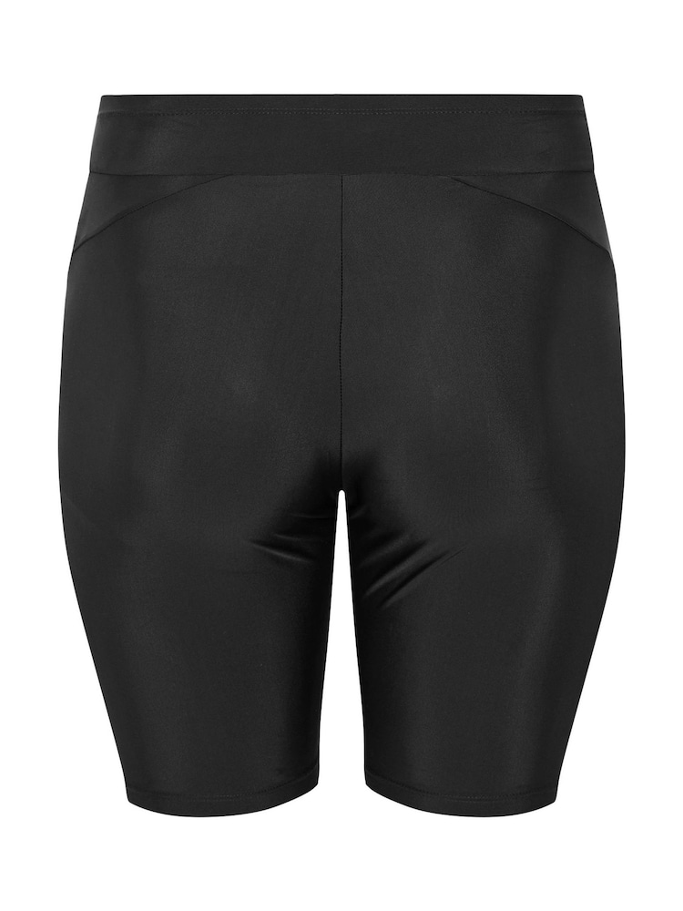 Yours Curve Black High Waist Swim Shorts 2 Pack - Image 2 of 5 Yours Curve Black High Waist Swim Shorts 2 Pack - Image 2 of 5